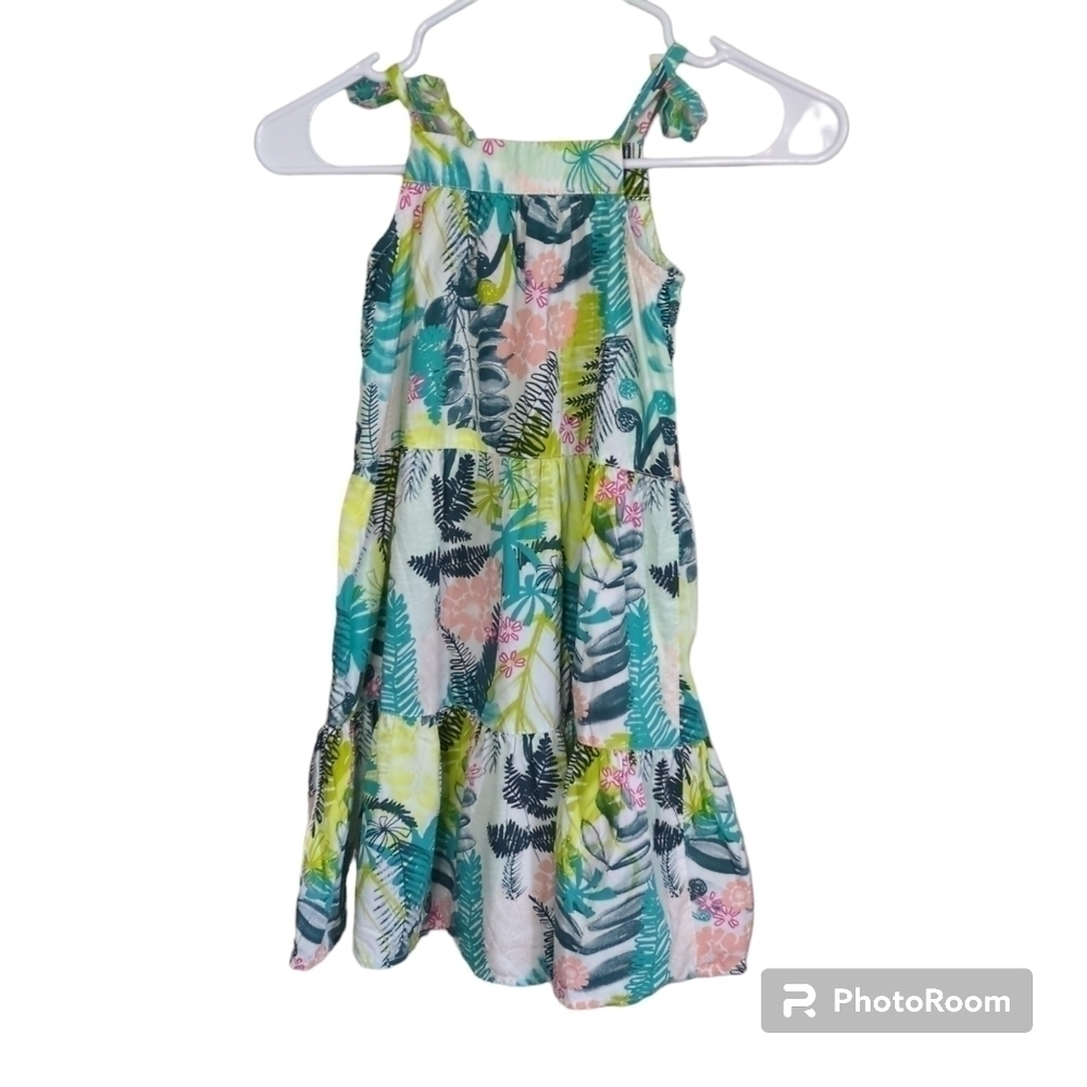 Tea Collection: Wujal Wujal Tiered Sundress Tropical Floral‎ Size 5